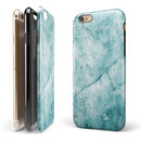 Cracked Turquise Marble Surface iPhone 6/6s or 6/6s Plus 2-Piece Hybrid INK-Fuzed Case