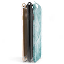 Cracked Turquise Marble Surface iPhone 6/6s or 6/6s Plus 2-Piece Hybrid INK-Fuzed Case