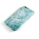 Cracked Turquise Marble Surface iPhone 6/6s or 6/6s Plus 2-Piece Hybrid INK-Fuzed Case