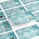 Cracked Turquise Marble Surface - Premium Protective Decal Skin-Kit for the Apple Credit Card