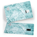Cracked Turquise Marble Surface - Premium Protective Decal Skin-Kit for the Apple Credit Card