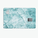 Cracked Turquise Marble Surface - Premium Protective Decal Skin-Kit for the Apple Credit Card