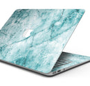 Cracked Turquise Marble Surface - Skin Decal Wrap Kit Compatible with the Apple MacBook Pro, Pro with Touch Bar or Air (11", 12", 13", 15" & 16" - All Versions Available)