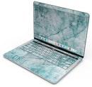 Cracked Turquise Marble Surface - Skin Decal Wrap Kit Compatible with the Apple MacBook Pro, Pro with Touch Bar or Air (11", 12", 13", 15" & 16" - All Versions Available)