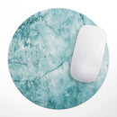 Cracked Turquise Marble Surface// WaterProof Rubber Foam Backed Anti-Slip Mouse Pad for Home Work Office or Gaming Computer Desk