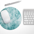 Cracked Turquise Marble Surface// WaterProof Rubber Foam Backed Anti-Slip Mouse Pad for Home Work Office or Gaming Computer Desk