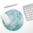 Cracked Turquise Marble Surface// WaterProof Rubber Foam Backed Anti-Slip Mouse Pad for Home Work Office or Gaming Computer Desk