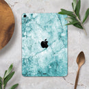 Cracked Turquise Marble Surface - Full Body Skin Decal for the Apple iPad Pro 12.9", 11", 10.5", 9.7", Air or Mini (All Models Available)