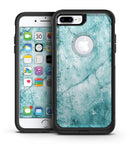 Cracked Turquise Marble Surface - iPhone 7 or 7 Plus Commuter Case Skin Kit