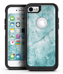 Cracked Turquise Marble Surface - iPhone 7 or 7 Plus Commuter Case Skin Kit
