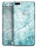 Cracked Turquise Marble Surface - Skin-kit for the iPhone 8 or 8 Plus