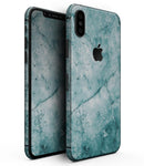 Cracked Turquise Marble Surface - iPhone XS MAX, XS/X, 8/8+, 7/7+, 5/5S/SE Skin-Kit (All iPhones Available)