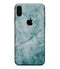 Cracked Turquise Marble Surface - iPhone XS MAX, XS/X, 8/8+, 7/7+, 5/5S/SE Skin-Kit (All iPhones Available)