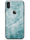 Cracked Turquise Marble Surface - iPhone X Skin-Kit