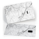 Cracked White Marble Slate - Premium Protective Decal Skin-Kit for the Apple Credit Card