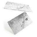 Cracked White Marble Slate - Premium Protective Decal Skin-Kit for the Apple Credit Card
