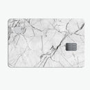 Cracked White Marble Slate - Premium Protective Decal Skin-Kit for the Apple Credit Card