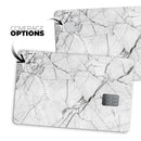 Cracked White Marble Slate - Premium Protective Decal Skin-Kit for the Apple Credit Card