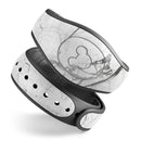 Cracked White Marble Slate - Decal Skin Wrap Kit for the Disney Magic Band