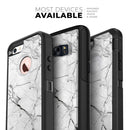 Cracked White Marble Slate - Skin Kit for the iPhone OtterBox Cases