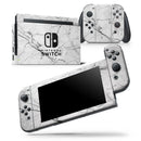 Cracked White Marble Slate - Skin Wrap Decal for Nintendo Switch Lite Console & Dock - 3DS XL - 2DS - Pro - DSi - Wii - Joy-Con Gaming Controller