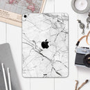 Cracked White Marble Slate - Full Body Skin Decal for the Apple iPad Pro 12.9", 11", 10.5", 9.7", Air or Mini (All Models Available)
