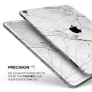 Cracked White Marble Slate - Full Body Skin Decal for the Apple iPad Pro 12.9", 11", 10.5", 9.7", Air or Mini (All Models Available)