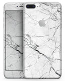 Cracked White Marble Slate - Skin-kit for the iPhone 8 or 8 Plus