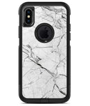 Cracked White Marble Slate - iPhone X OtterBox Case & Skin Kits