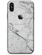Cracked White Marble Slate - iPhone X Skin-Kit