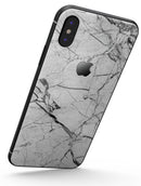 Cracked White Marble Slate - iPhone X Skin-Kit