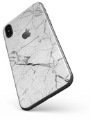 Cracked White Marble Slate - iPhone X Skin-Kit