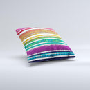 Crayon Colored Doodle Patterns Ink-Fuzed Decorative Throw Pillow