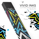 Crazy Retro Squiggles V1 - Premium Decal Protective Skin-Wrap Sticker compatible with the Juul Labs vaping device