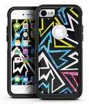 Crazy Retro Squiggles V1 - iPhone 7 or 7 Plus Commuter Case Skin Kit