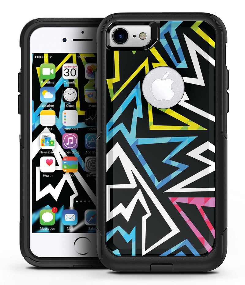 Crazy Retro Squiggles V1 - iPhone 7 or 8 OtterBox Case & Skin Kits