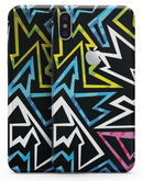 Crazy Retro Squiggles V1 - iPhone X Skin-Kit