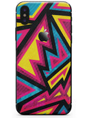 Crazy Retro Squiggles V2 - iPhone X Skin-Kit