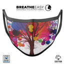 Crazy Splatter Tree - Made in USA Mouth Cover Unisex Anti-Dust Cotton Blend Reusable & Washable Face Mask with Adjustable Sizing for Adult or Child