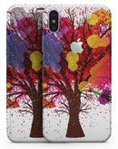 Crazy Splatter Tree - iPhone X Skin-Kit