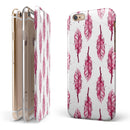 Crimson Feather Pattern iPhone 6/6s or 6/6s Plus 2-Piece Hybrid INK-Fuzed Case