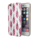 Crimson Feather Pattern iPhone 6/6s or 6/6s Plus 2-Piece Hybrid INK-Fuzed Case
