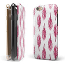 Crimson Feather Pattern iPhone 6/6s or 6/6s Plus 2-Piece Hybrid INK-Fuzed Case