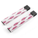 Crimson Feather Pattern - Premium Decal Protective Skin-Wrap Sticker compatible with the Juul Labs vaping device