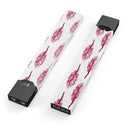 Crimson Feather Pattern - Premium Decal Protective Skin-Wrap Sticker compatible with the Juul Labs vaping device