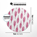 Crimson Feather Pattern// WaterProof Rubber Foam Backed Anti-Slip Mouse Pad for Home Work Office or Gaming Computer Desk