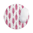 Crimson Feather Pattern// WaterProof Rubber Foam Backed Anti-Slip Mouse Pad for Home Work Office or Gaming Computer Desk