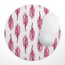 Crimson Feather Pattern// WaterProof Rubber Foam Backed Anti-Slip Mouse Pad for Home Work Office or Gaming Computer Desk