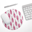 Crimson Feather Pattern// WaterProof Rubber Foam Backed Anti-Slip Mouse Pad for Home Work Office or Gaming Computer Desk