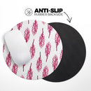 Crimson Feather Pattern// WaterProof Rubber Foam Backed Anti-Slip Mouse Pad for Home Work Office or Gaming Computer Desk
